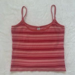 pink striped tank
